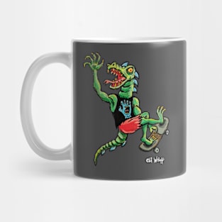 skateboard lizard Mug